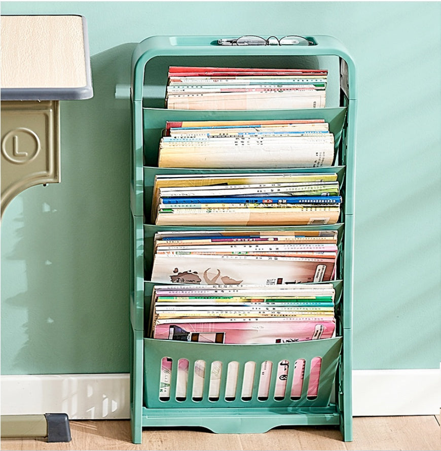 Plastic Household Book Storage And Sorting Shelf
